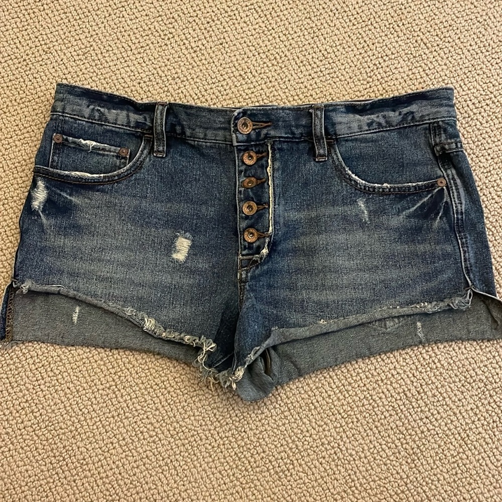 Free People - Button Fly Jean Shorts - Size 29